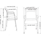 Mesh Back Guest Chairs with Casters